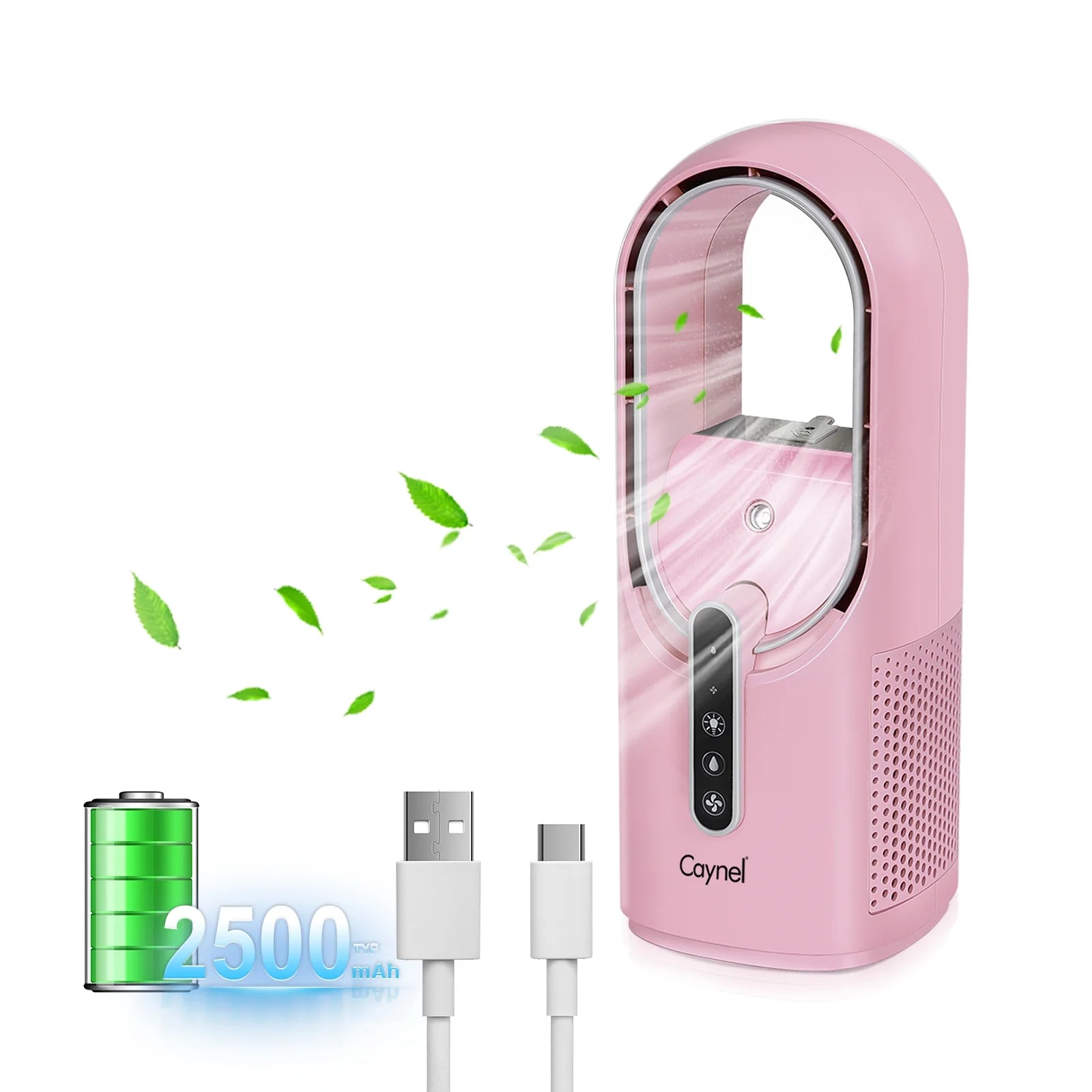 CAYNEL Ventilador de escritorio personal portátil sin aspas