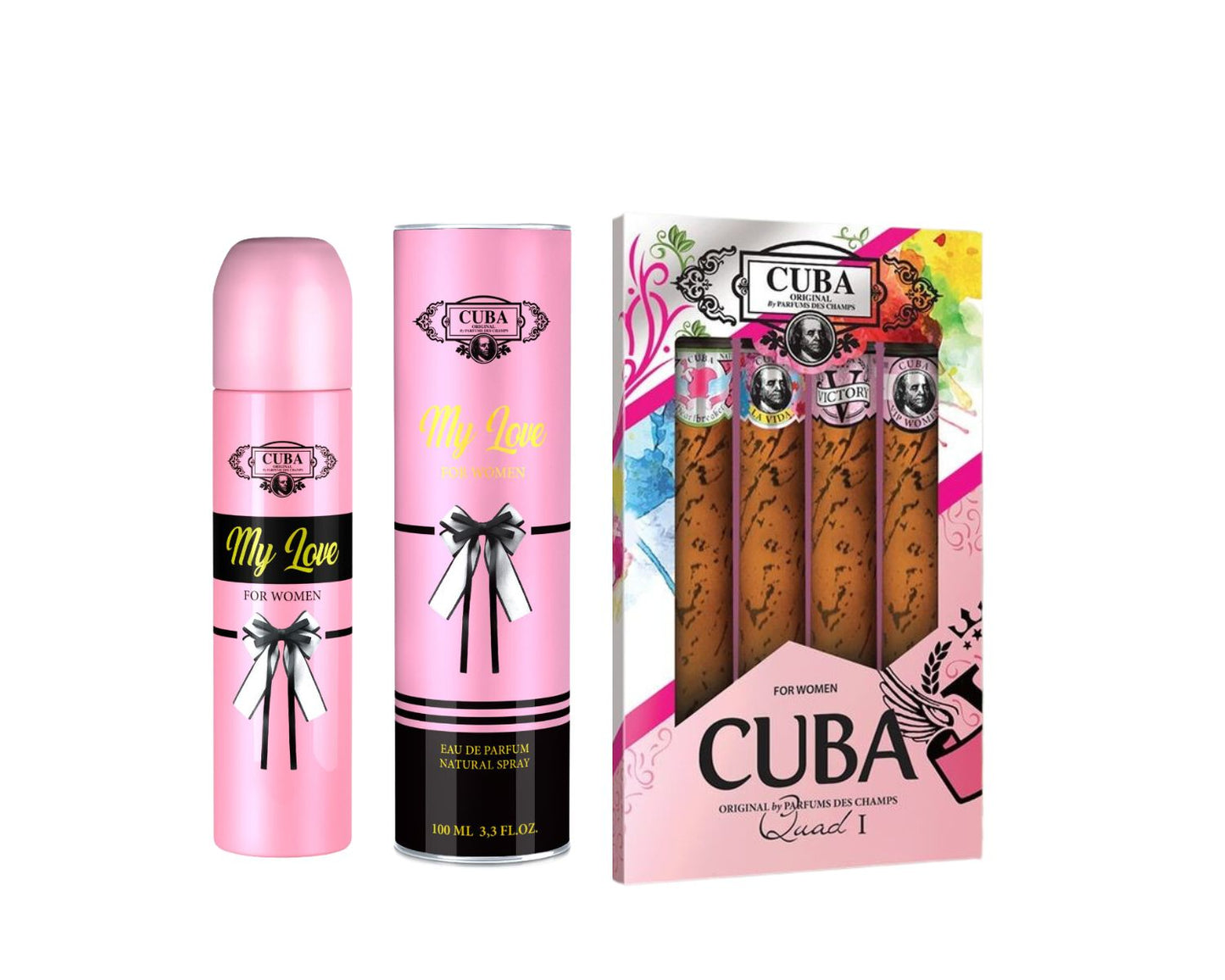 Duo de perfume para Mujer CUBA PARIS 5 Pzas
