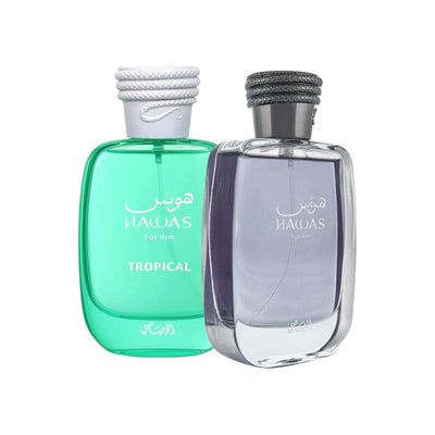 Duo Perfume Rasasi HAWAS y HAWAS Tropical 100 ML EDP