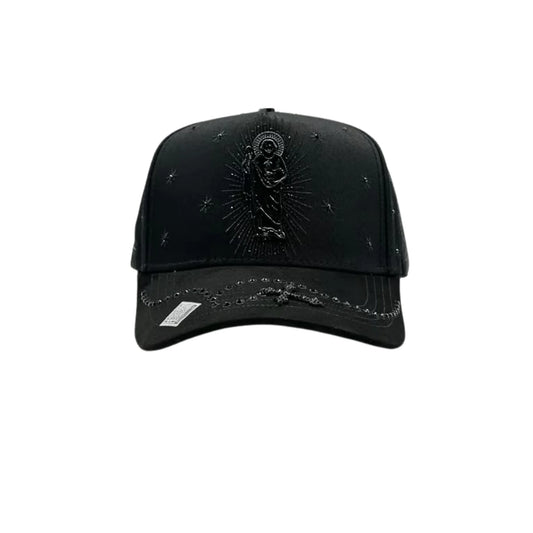 GORRA BIGG BOSS // SAN JUDAS CRYSTAL TOTAL  BLACK