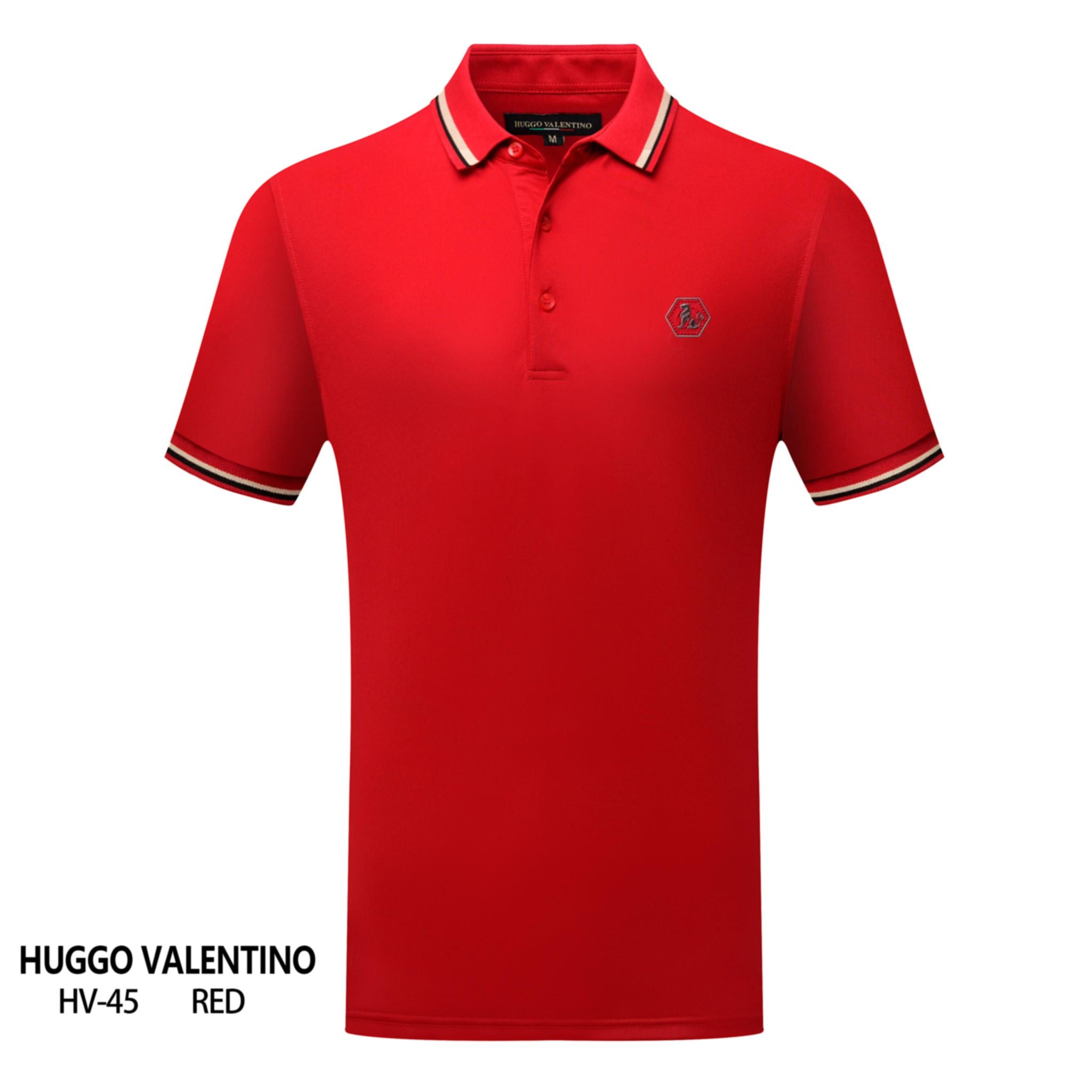 Playera Polo Para Caballero Marca Huggo Valentino HV-45-Red