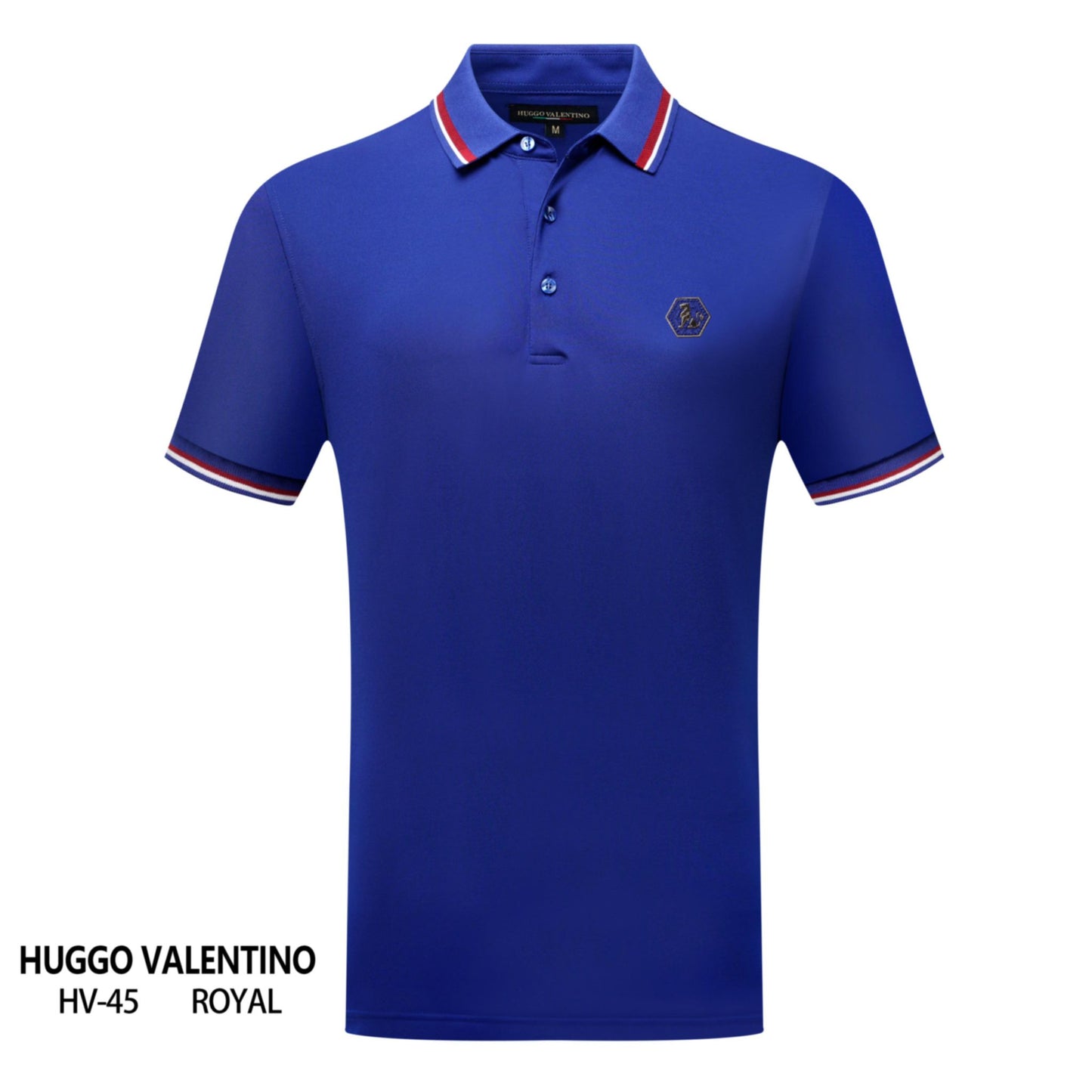 Playera Polo Para Caballero Marca Huggo Valentino HV-45-Royal