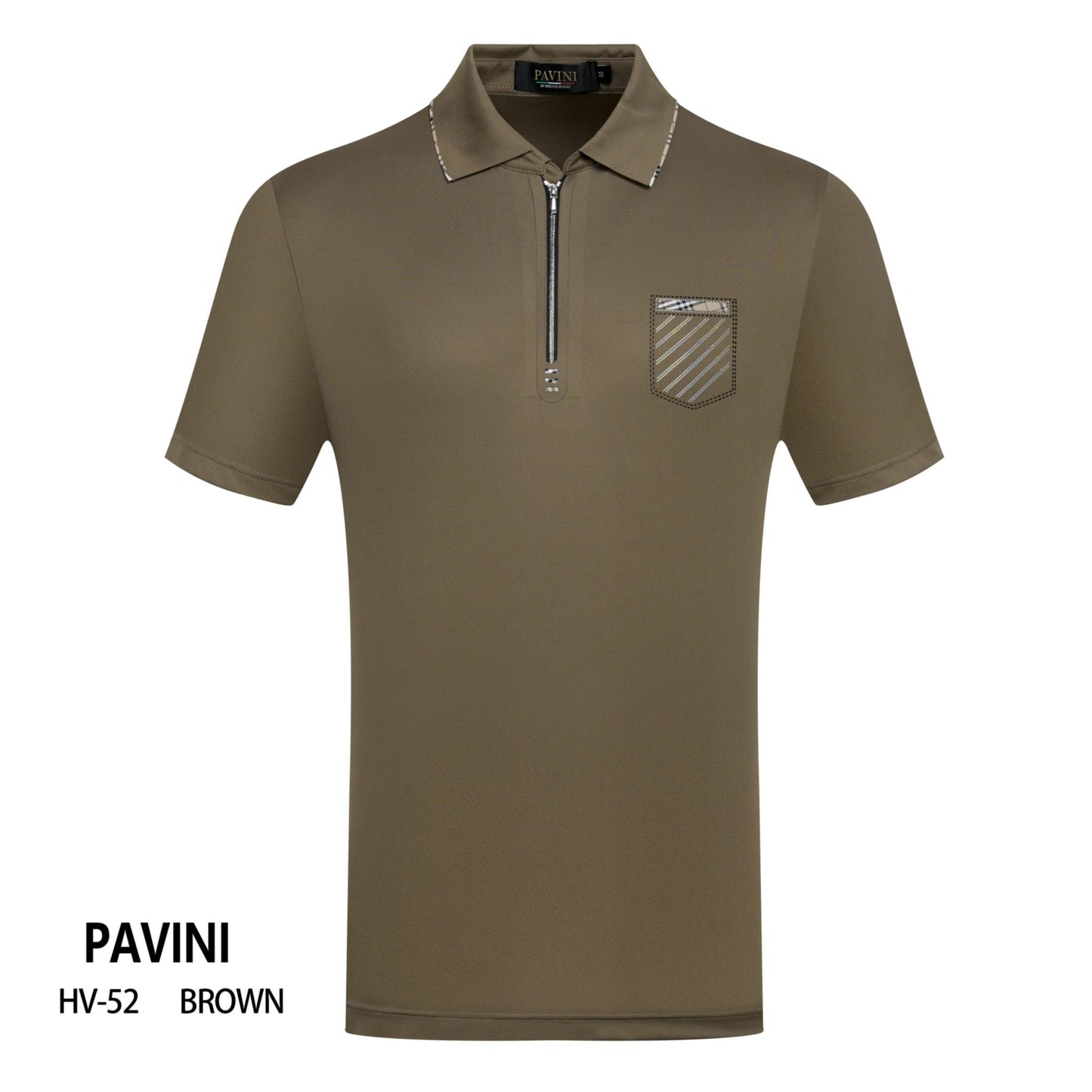 Playera Para Hombre Marca Pavini HV-52 Brown