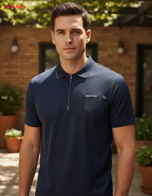 Playera Para Hombre Marca Pavini HV-52 Navy