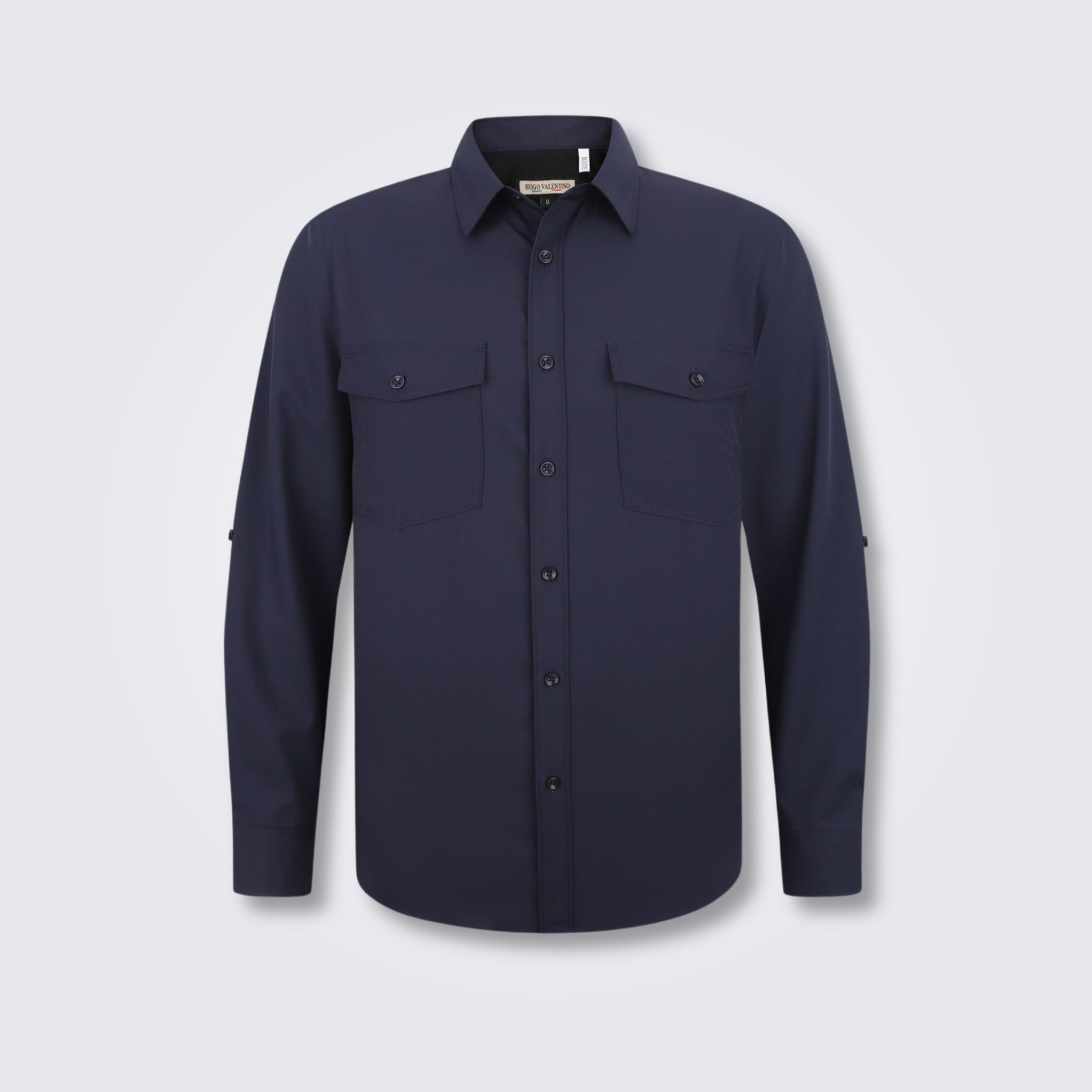 Camisa Huggo Valentino manga larga tipo pescador HVLS114-03 - Main Image