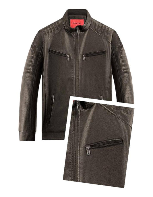 Chamarra Para Hombre Marca Pavini JK-126-BROWN