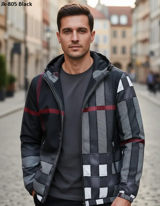 Chamarra Para Hombre Marca Pavini JK-805 Black