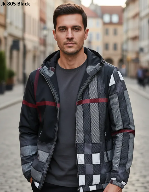 Chamarra Para Hombre Marca Pavini JK-805 Black