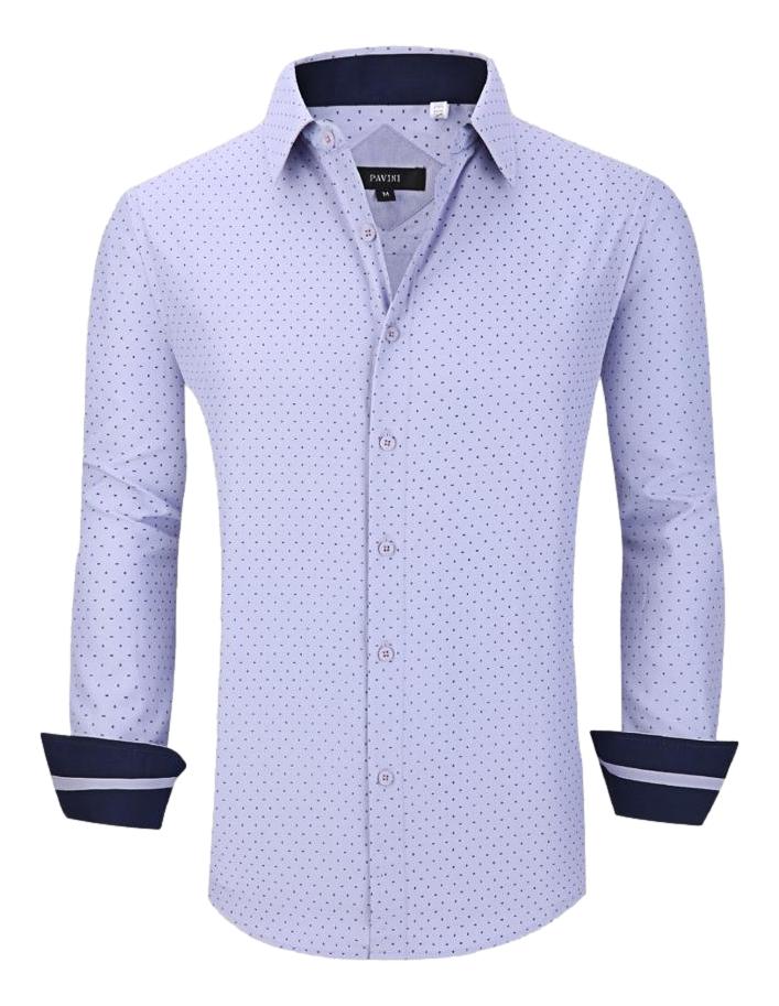 Camisa Para Hombre Marca Pavini LS021002-15 NAVY