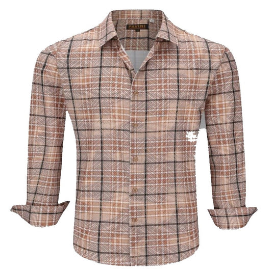 Camisa Para Hombre Marca Pavini LS021015-32 Khaki