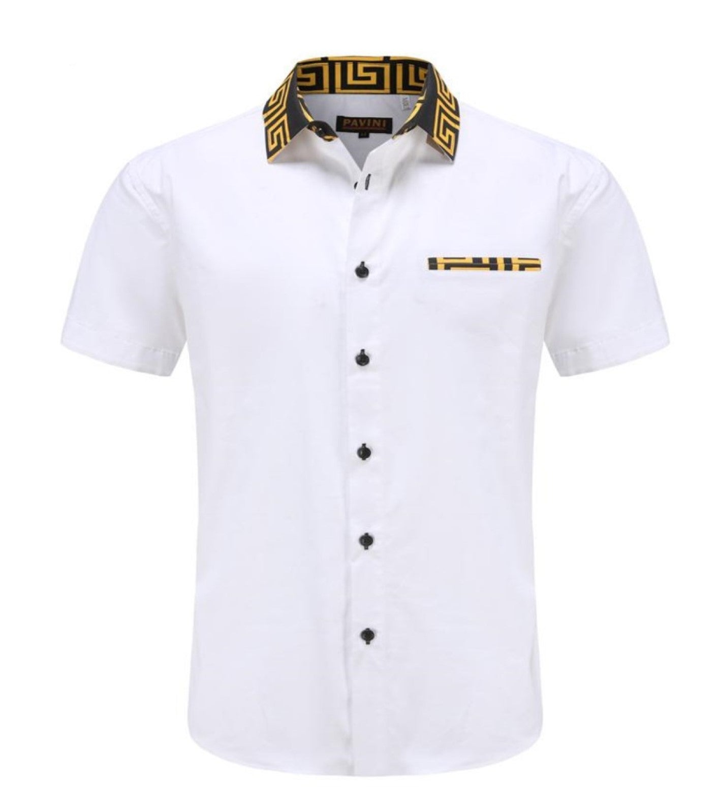Camisa Manga Corta Para Hombre Marca Pavini LS021021-07 Blanca