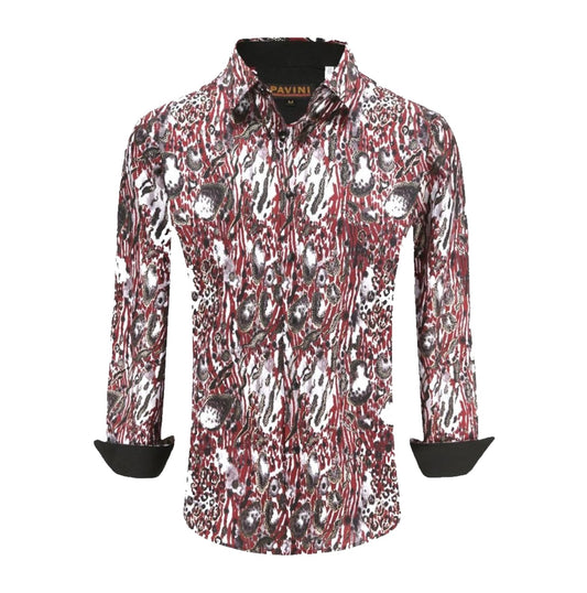 Camisa Para Hombre Marca Pavini LS021023-08 Tinta