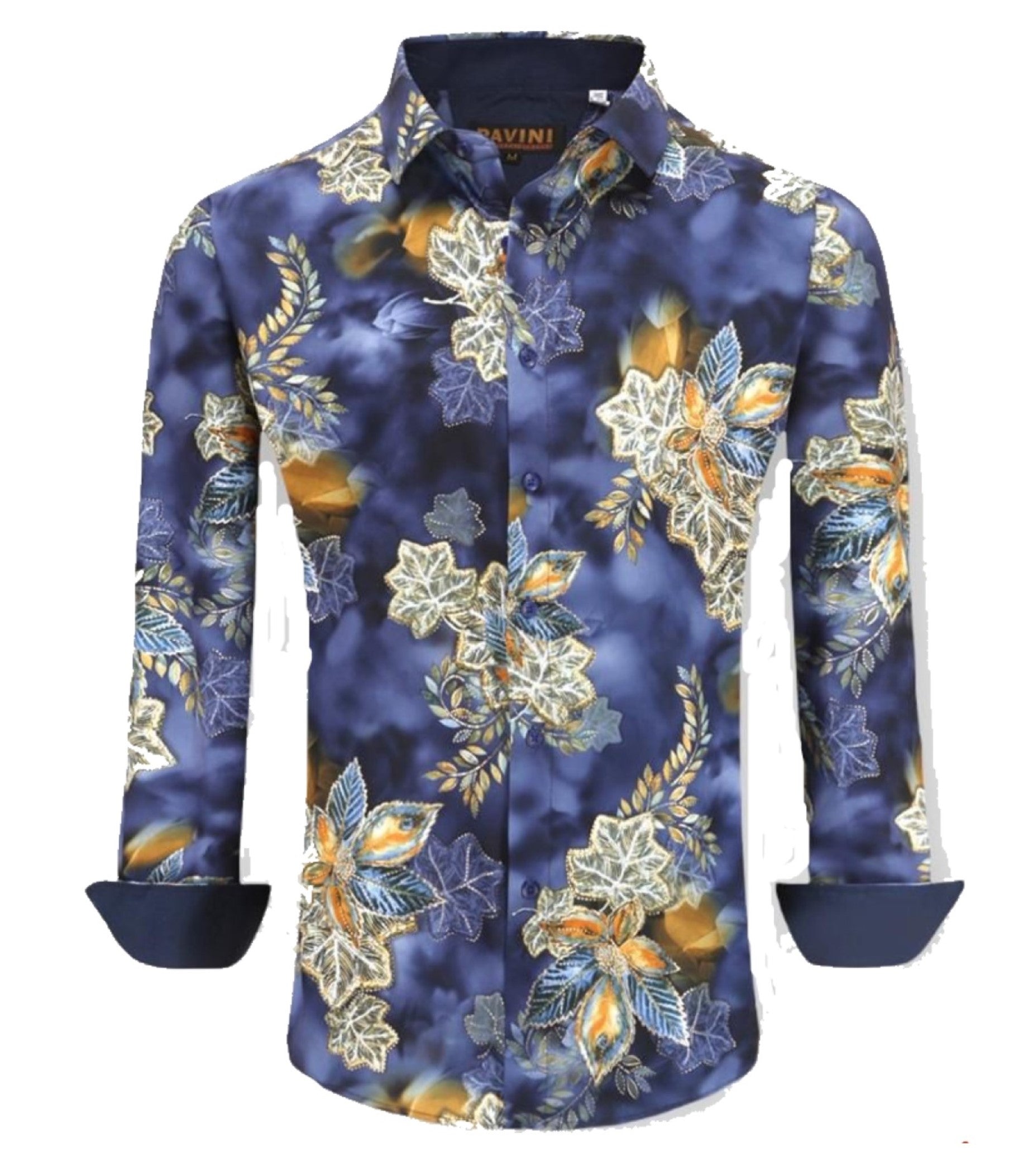 Camisa Para Hombre Marca Pavini LS021024-05 Azul