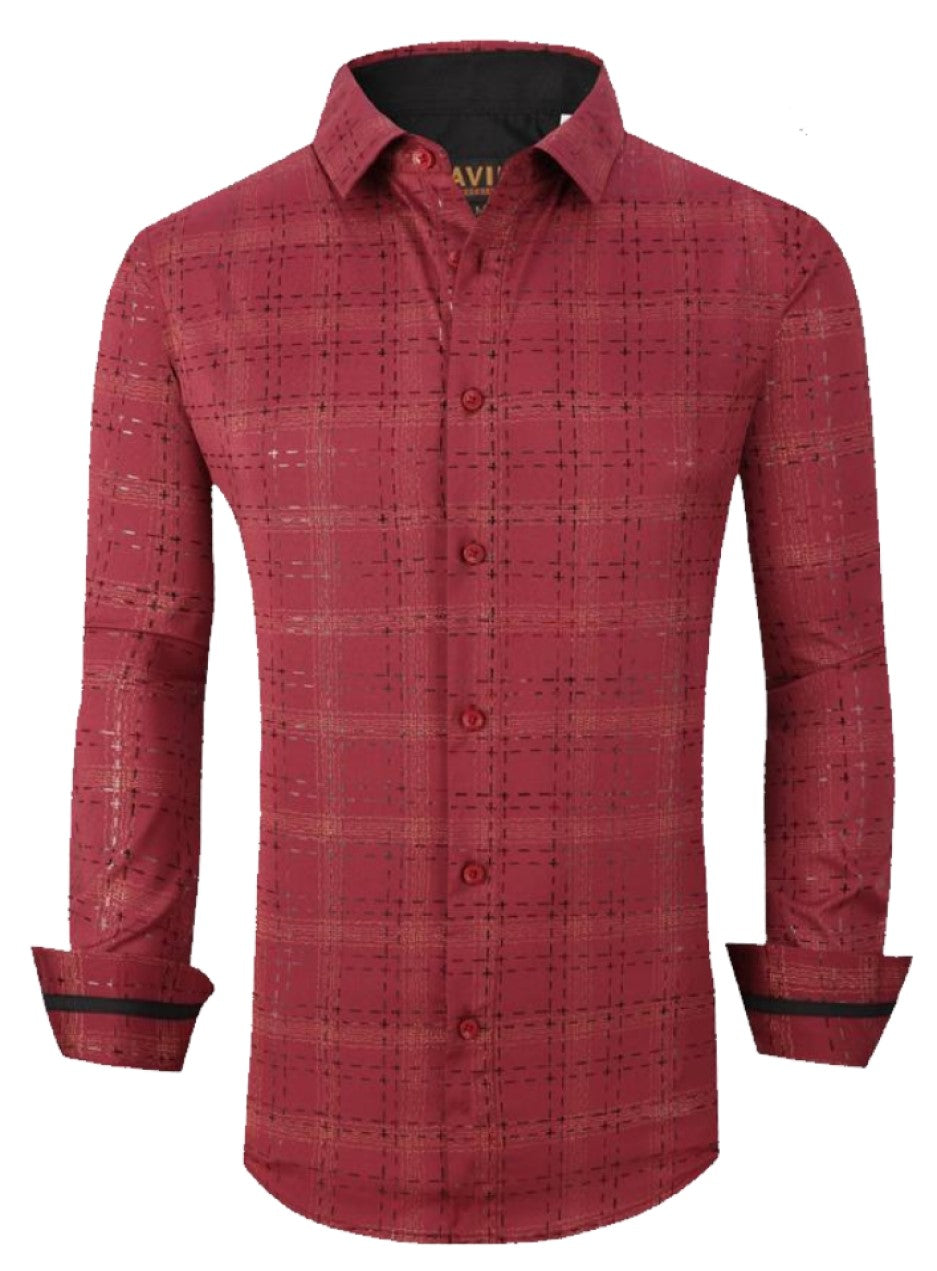 Camisa Para Hombre Marca Pavini LS021011-24 Tinta