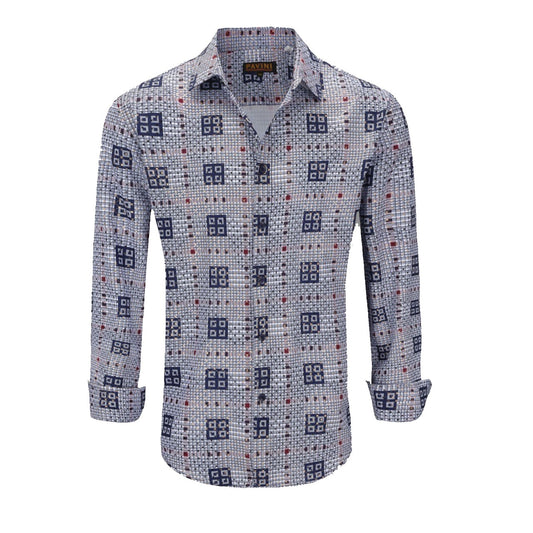 Camisa Para Hombre Marca Pavini LS021012-19 Gris