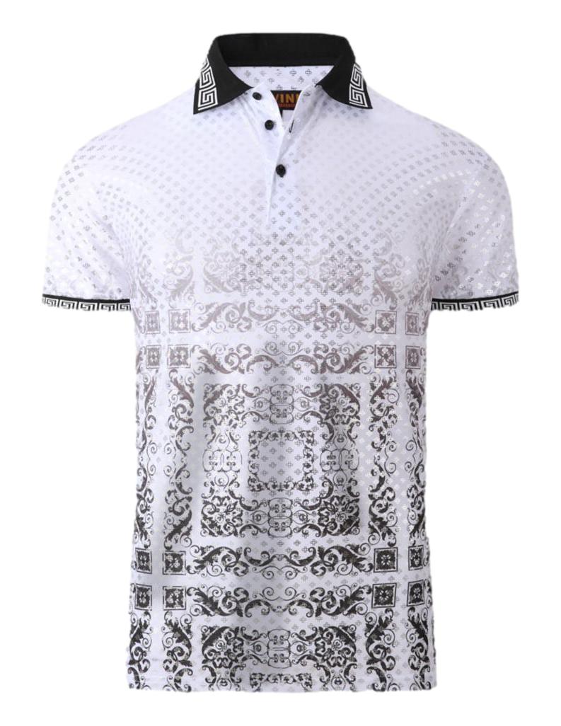 Playera Para Hombre Marca Pavini LS021033-23 White