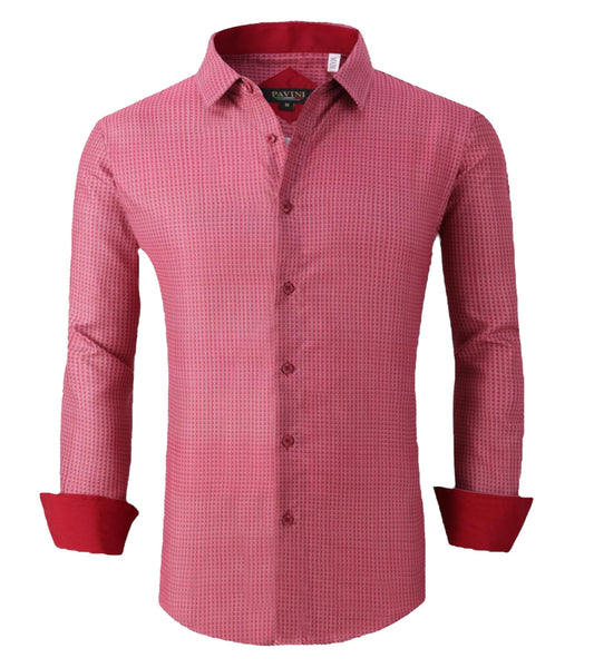 Camisa Para Hombre Marca Pavini LS022006-02 Tinta