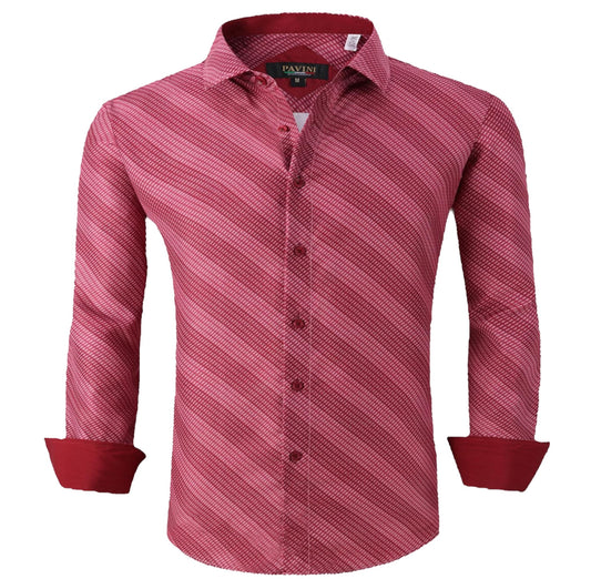 Camisa Para Hombre Marca Pavini LS022006-18 Tinta