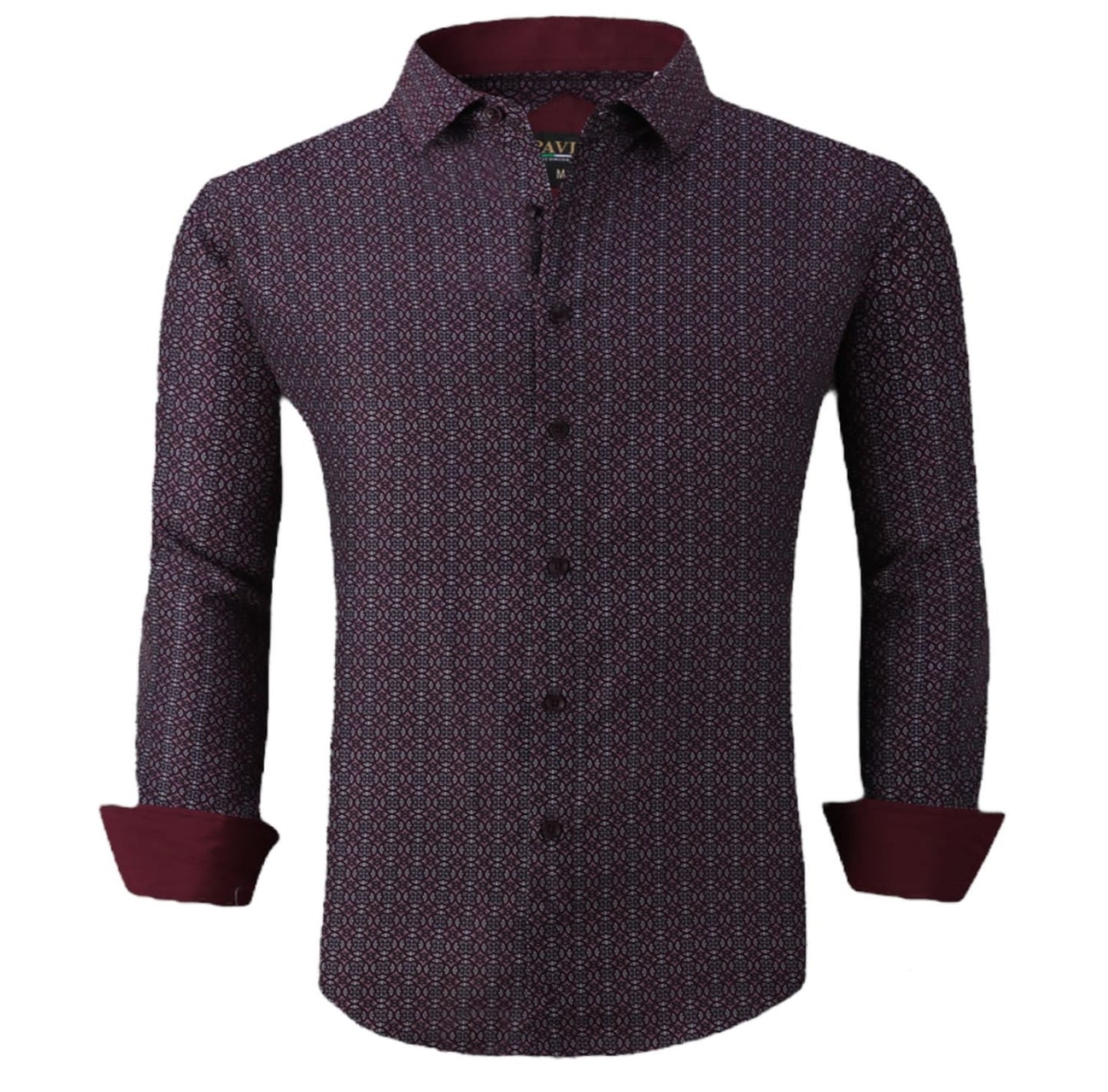 Camisa Para Hombre Marca Pavini LS022-008-02 Tinta