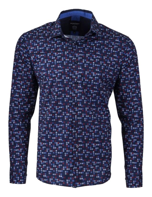 Camisa para Hombre Marca Benziny LS5027-NAVY