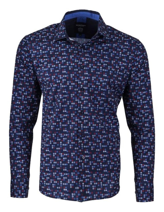 Camisa para Hombre Marca Benziny LS5027-NAVY