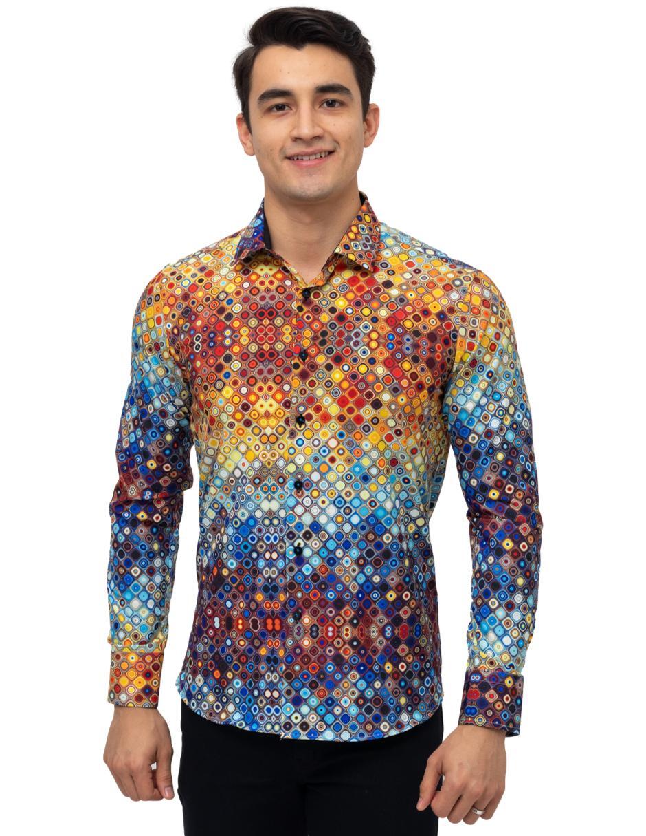 Camisa para Hombre marca BENZINY LS5031 MULTICOLOR