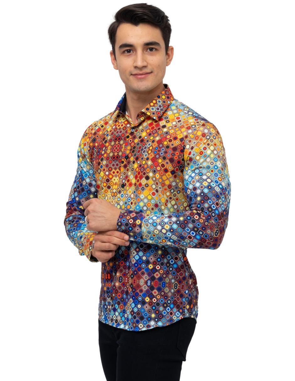 Camisa para Hombre marca BENZINY LS5031 MULTICOLOR