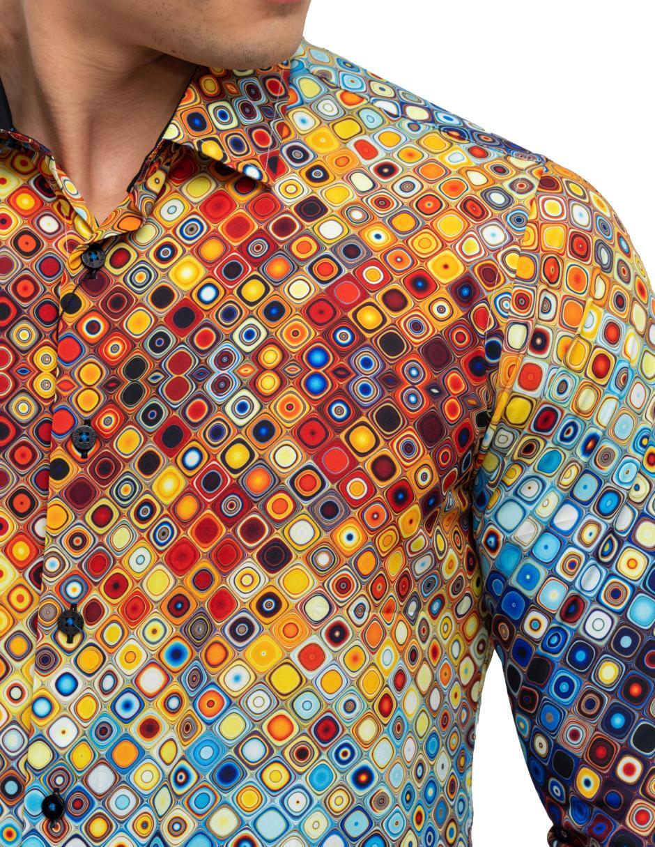 Camisa para Hombre marca BENZINY LS5031 MULTICOLOR