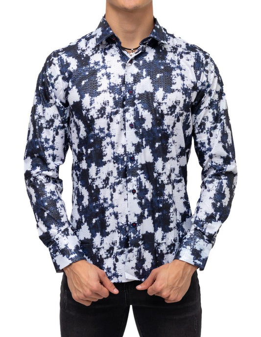 Camisa para Hombre Marca BENZINY LS5038 NAVY