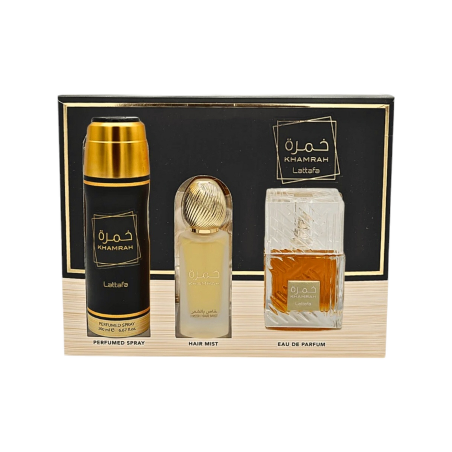 Set Unisex Lattafa KHAMRAH 3pz 100ml EDP