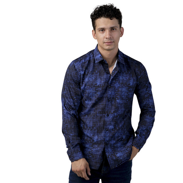 Camisa para Hombre marca BENZINY LS5042-ROYAL