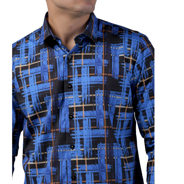 Camisa Benzini Para Caballero Azul Ls5050-royal