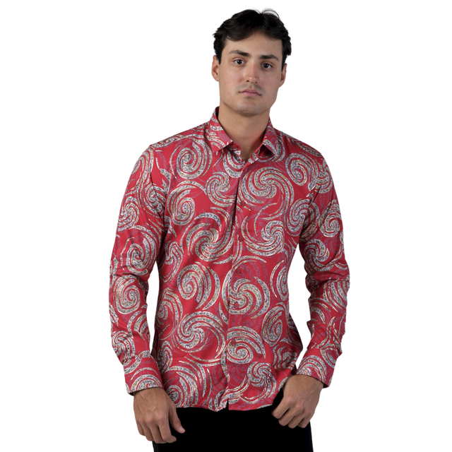 Camisa para Hombre marca Benziny LS5057-RED