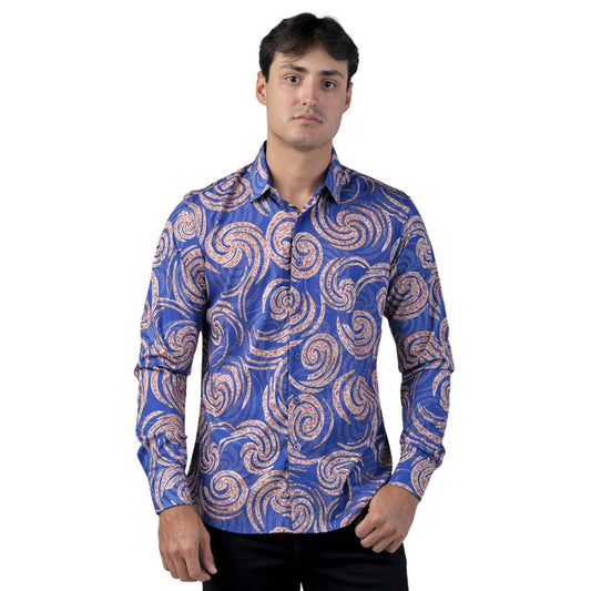 Camisa para Hombre marca Benziny LS5057-ROYAL