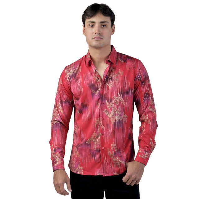 Camisa para Hombre marca Benziny LS5059-RED