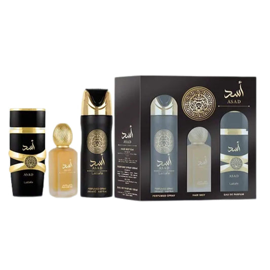 Set Perfume Para Hombre Lattafa Asad 3 Piezas