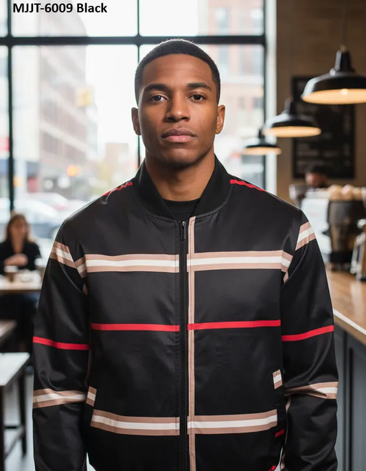Chamarra Para Hombre Marca Moderno MJJT-6009 Black