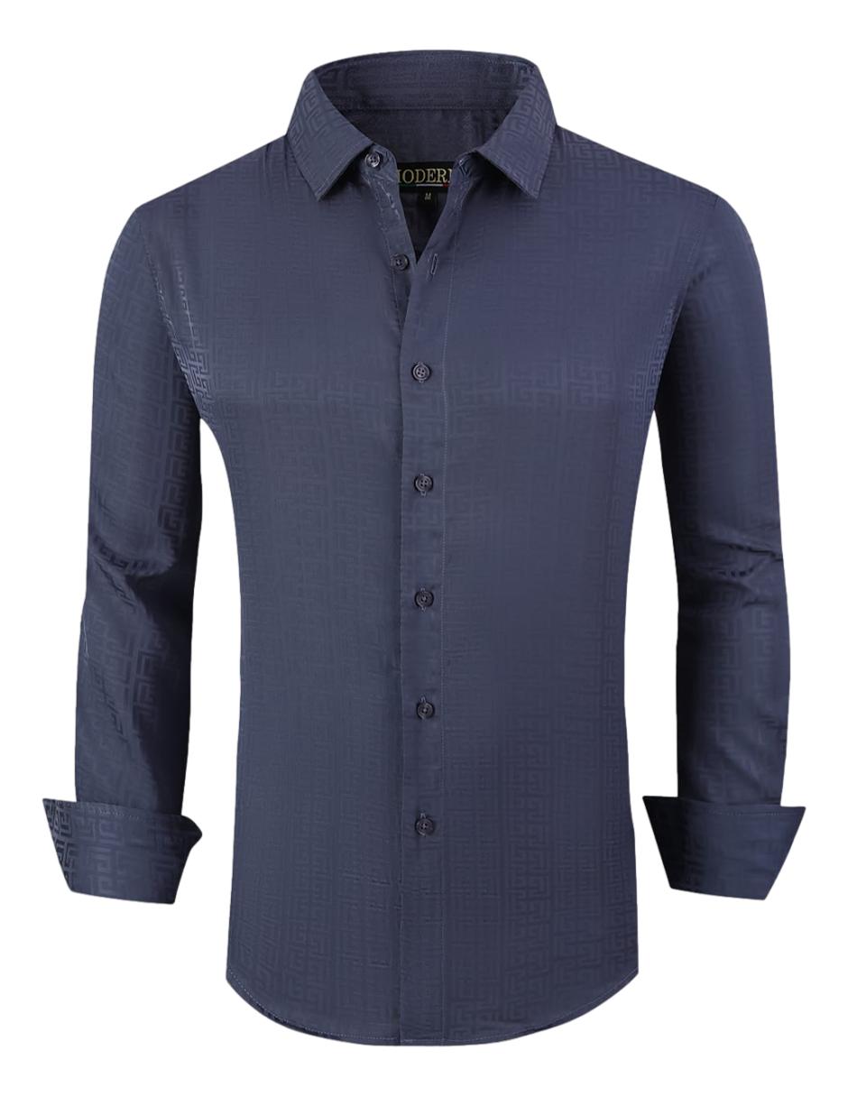 Camisa Para Hombre marca Pavini MJLS-602-CHARCOAL