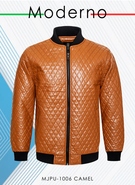 Chamarra Para Hombre Marca Moderno MJPU-1006 Camel