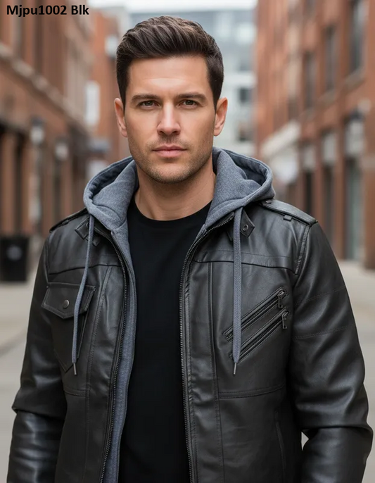 Chamarra Para Hombre Marca Moderno MJPU-1002 Black