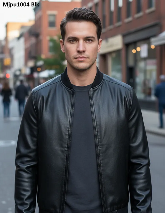 Chamarra Para Hombre Marca Moderno MJPU-1004 Black