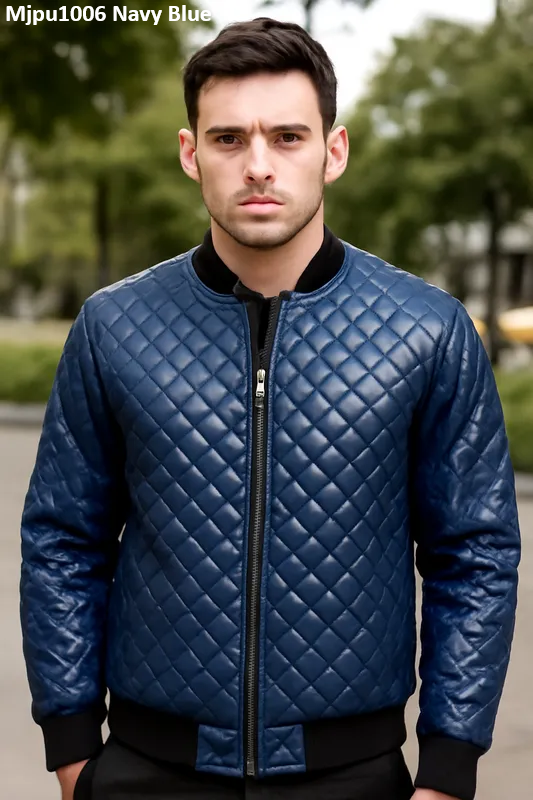 Chamarra Para Hombre Marca Moderno MJPU-1006 Navy Blue