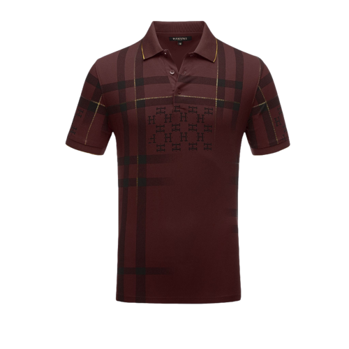 Playera para hombre marca pavini P-1996 Burgundy