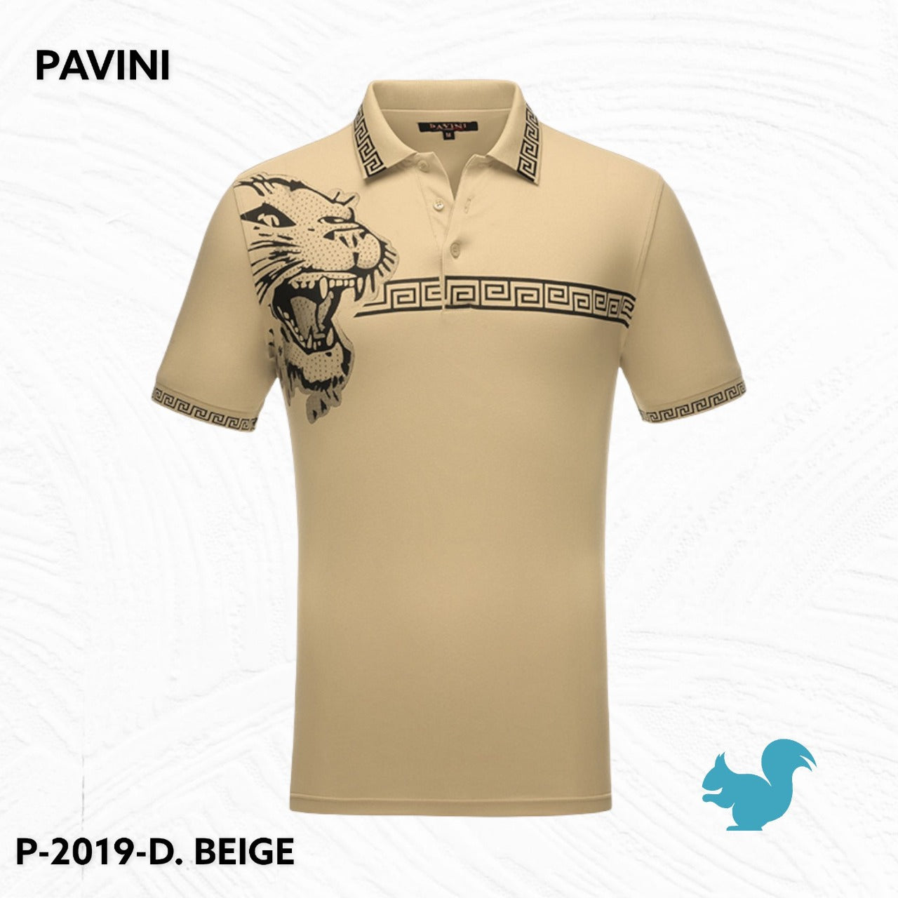 Playera Para  Hombre Marca Pavini P-2019 Beige