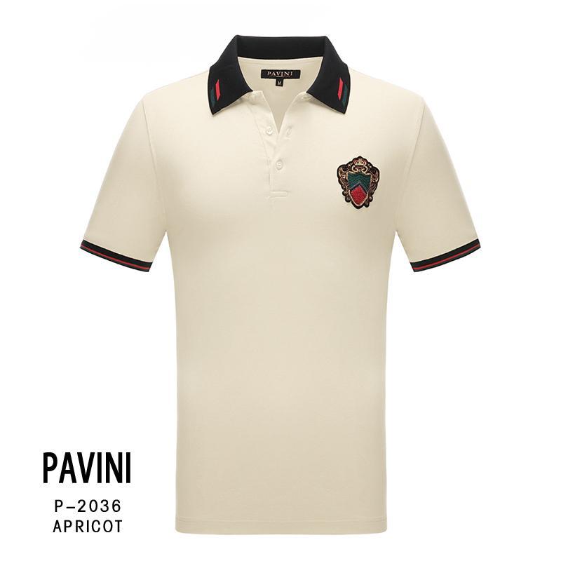 Playera Para Hombre Marca Pavini P-2036 Beige