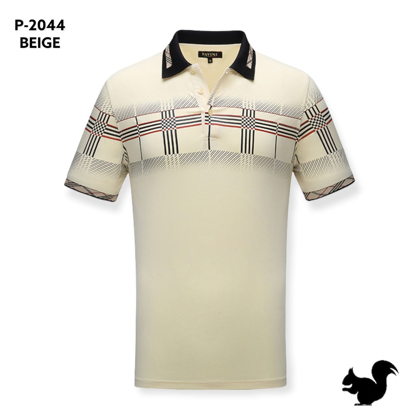 Playera Para Hombre Marca Pavini P-2044 Beige