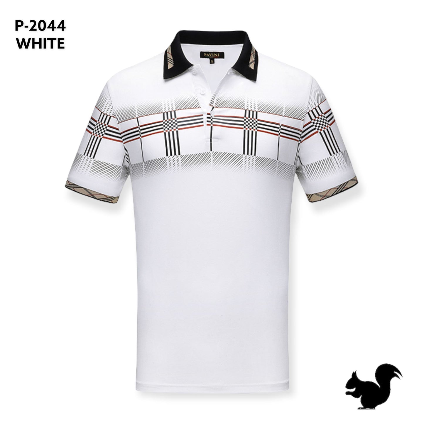 Playera Para Hombre Marca Pavini P-2044 White