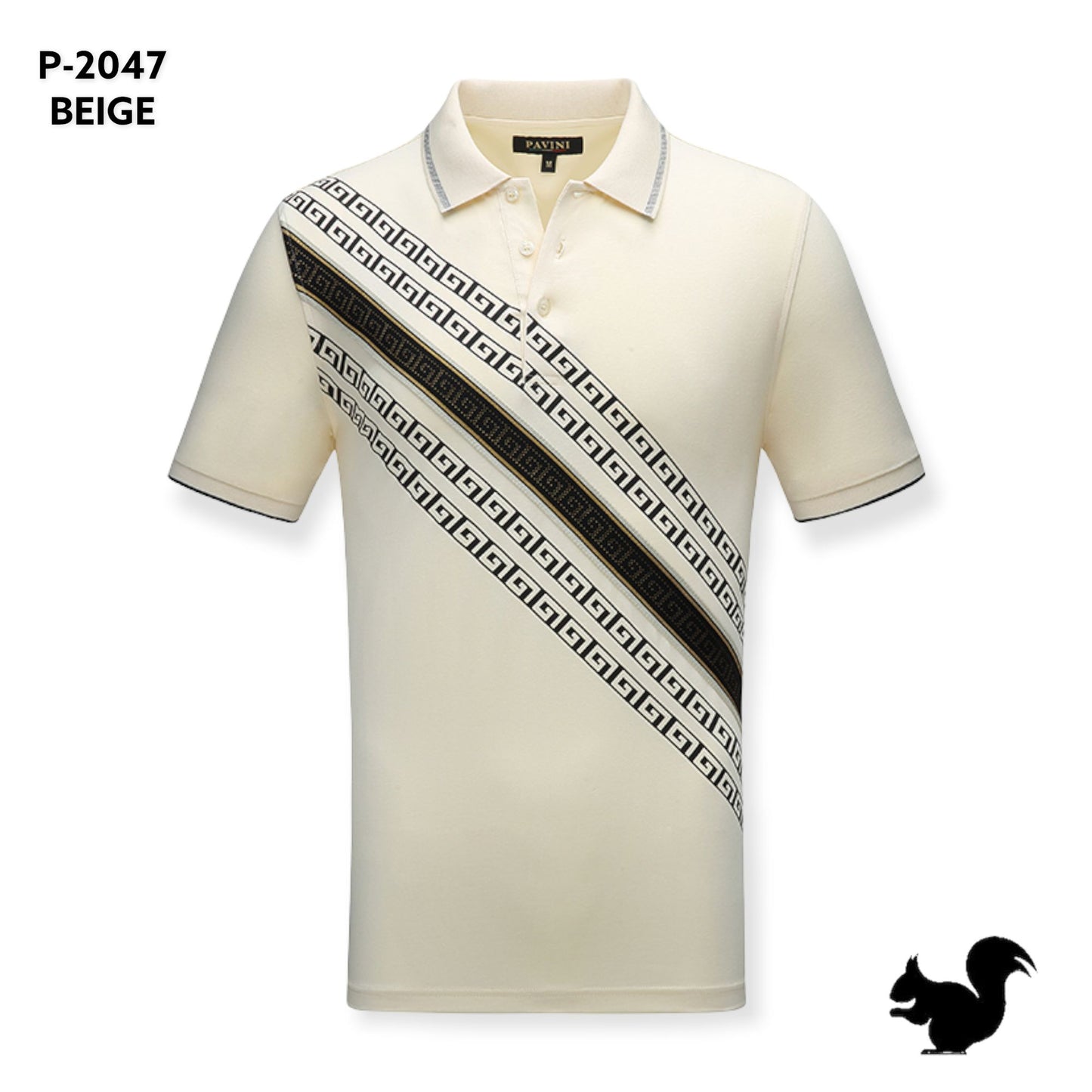 Playera Para Hombre Marca Pavini P-2047 Beige