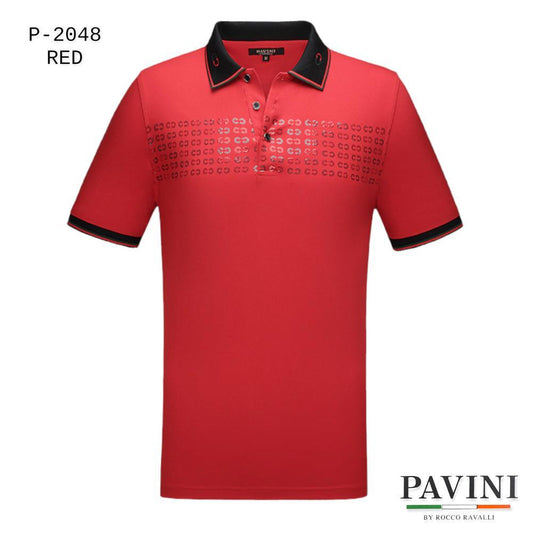 Playera Para Hombre Marca Pavini P-2048 Red