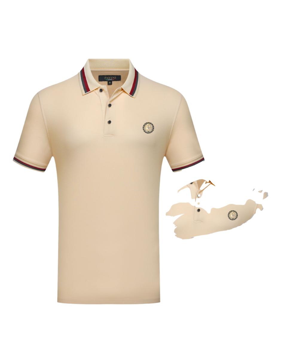 Playera Para Hombre Marca Pavini P-2202 Beige